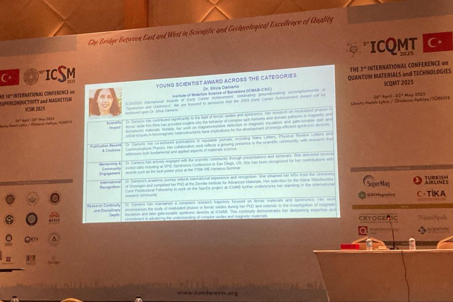 Dr. Damerio received the young scientist award at ICSM2025